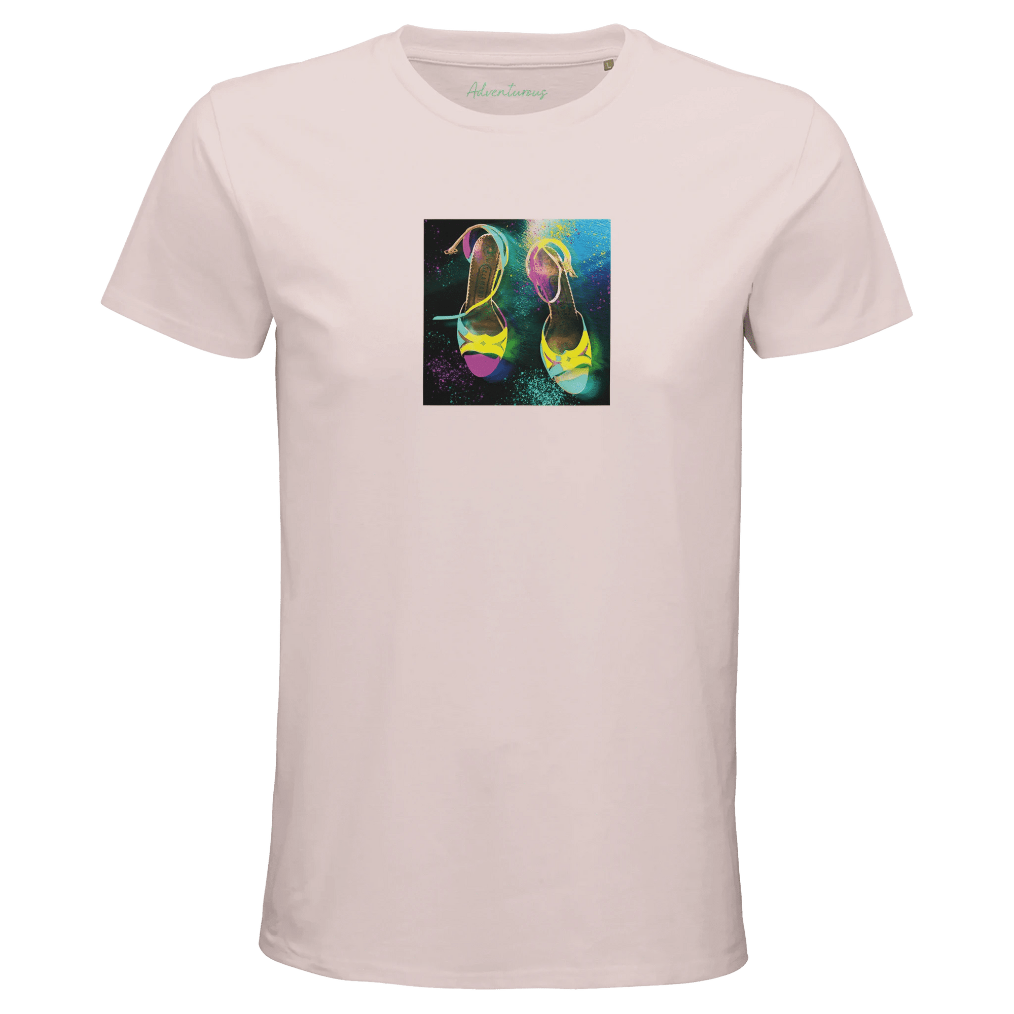 Adventurous - "Dancing in Colours" T-shirt Pale Pink XS 28
