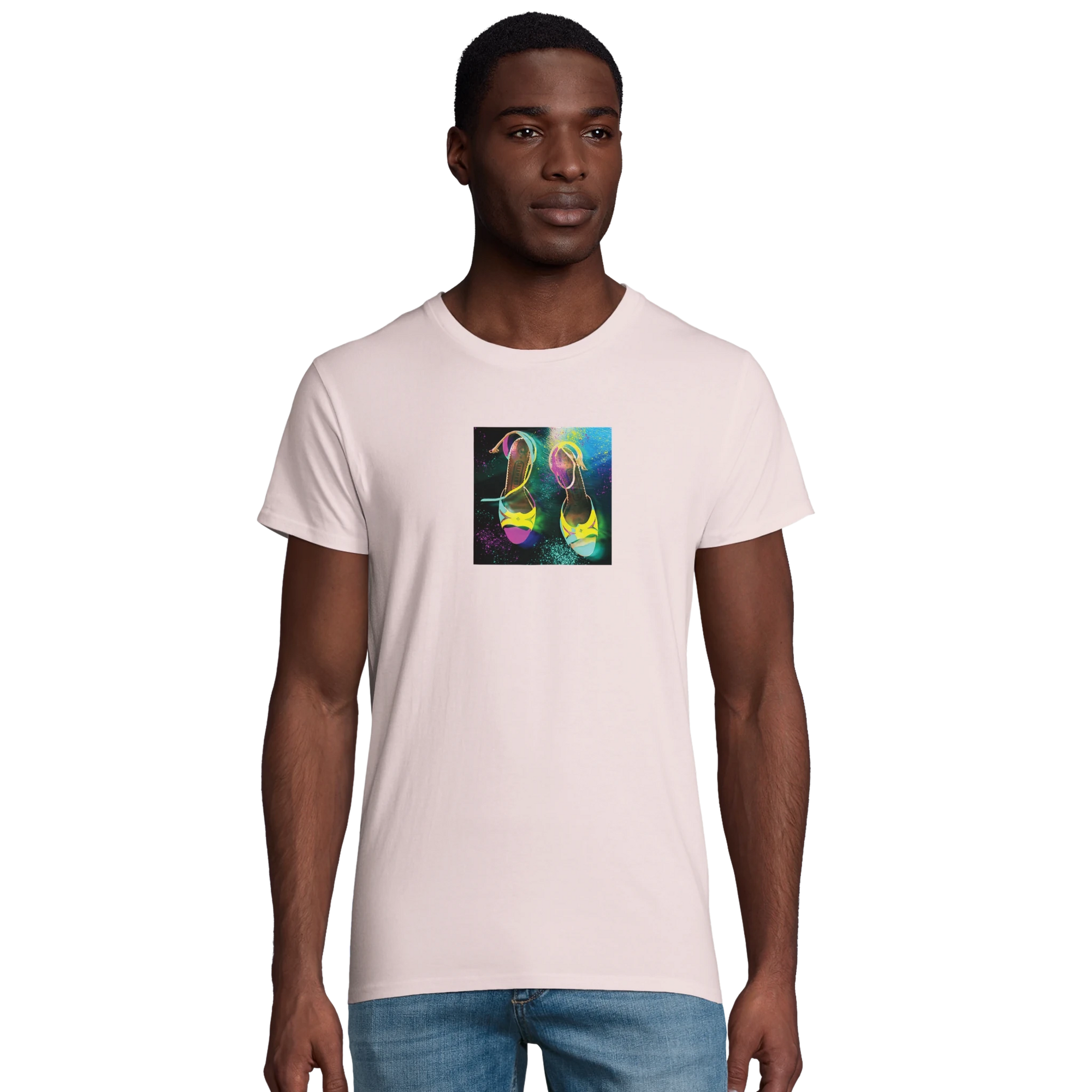 Adventurous - "Dancing in Colours" T-shirt Pale Pink XS 31