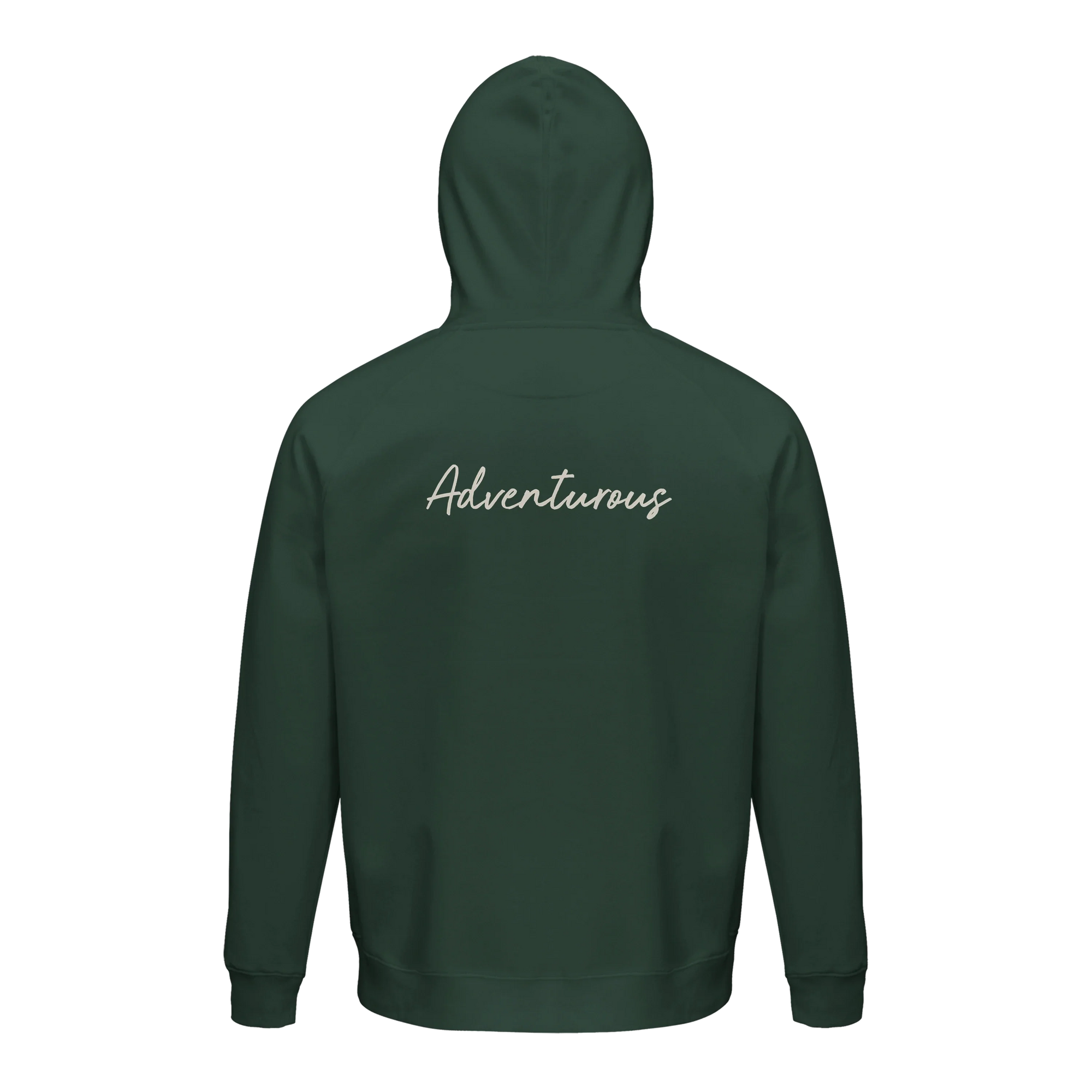Adventurous - "Dancing in Colours" Hoodie Bottle Green 2