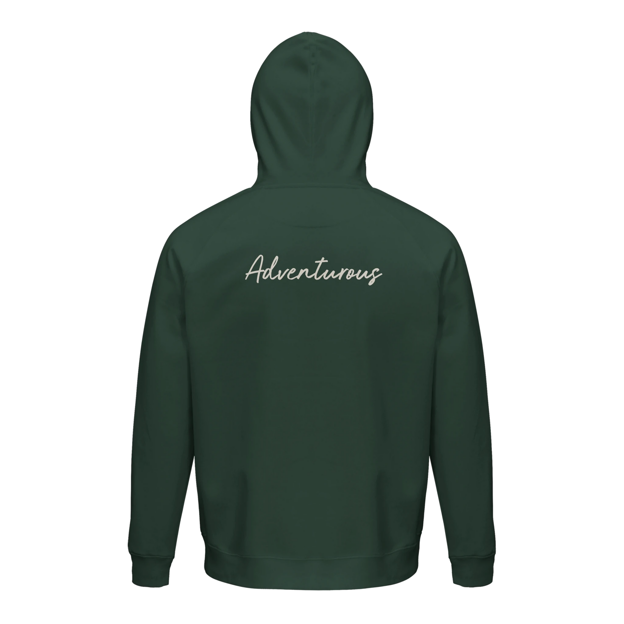 Adventurous - "Dancing in Colours" Hoodie Bottle Green 2