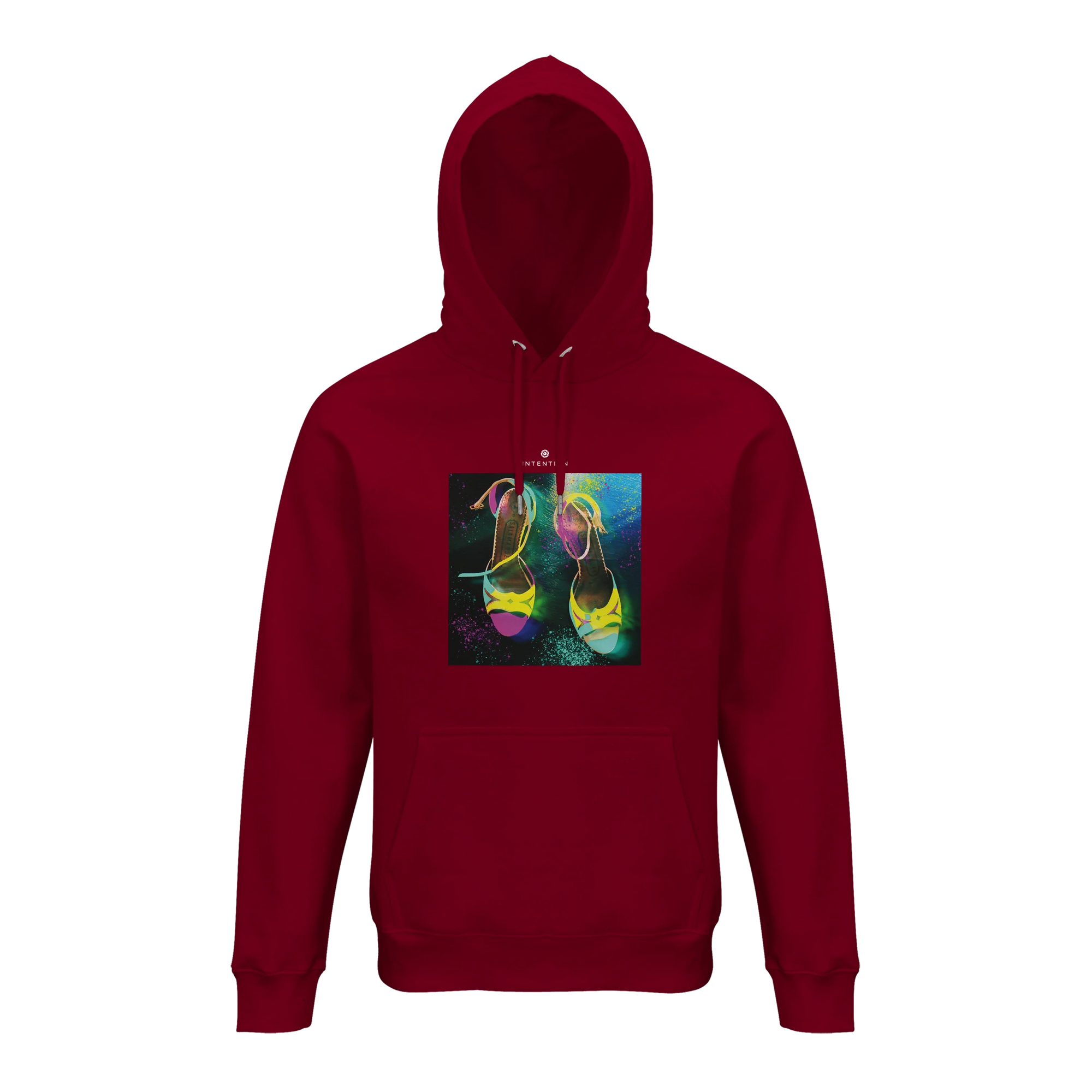 Adventurous - "Dancing in Colours" Hoodie Burgundy 1