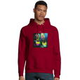 Adventurous - "Dancing in Colours" Hoodie Burgundy 3