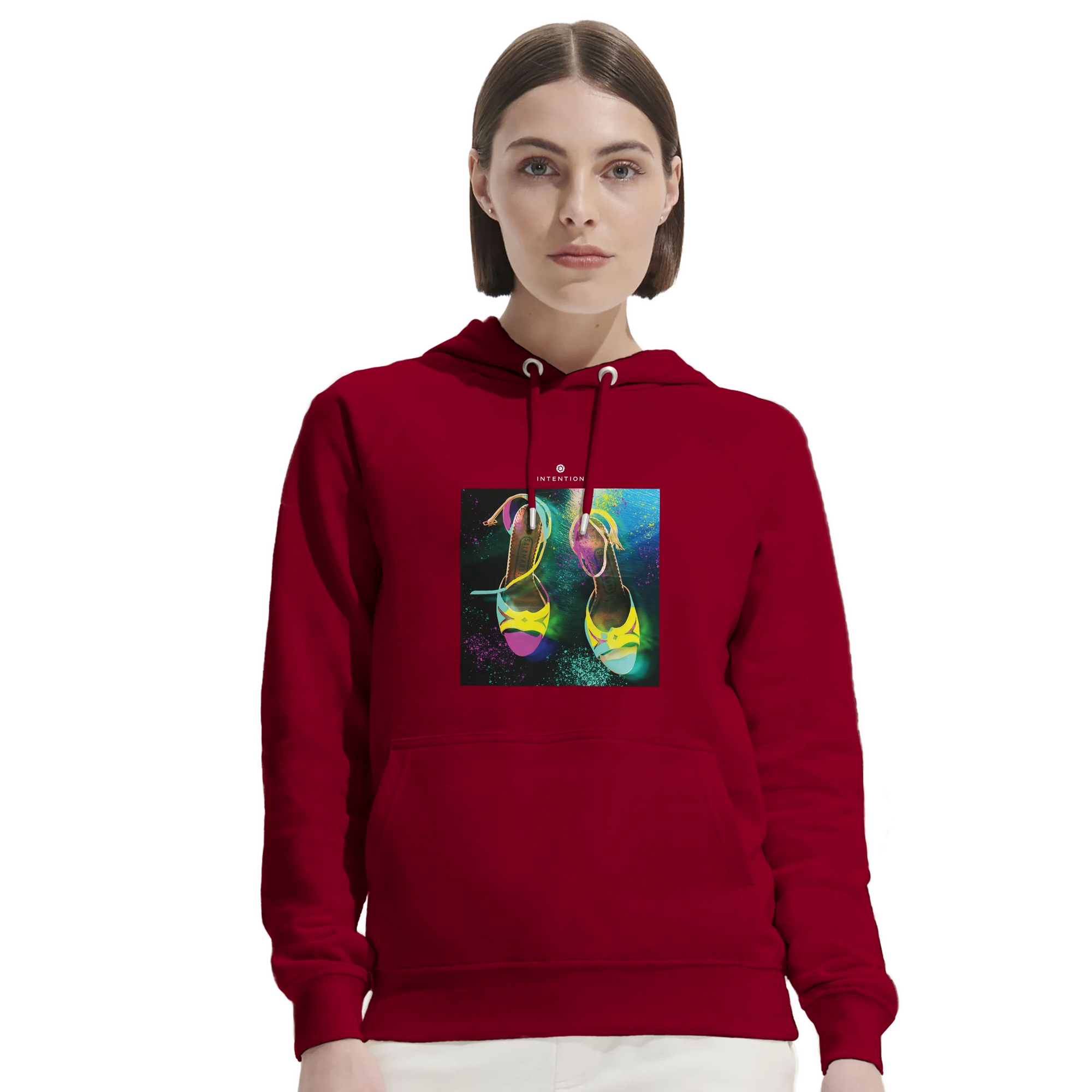 Adventurous - "Dancing in Colours" Hoodie Burgundy 5