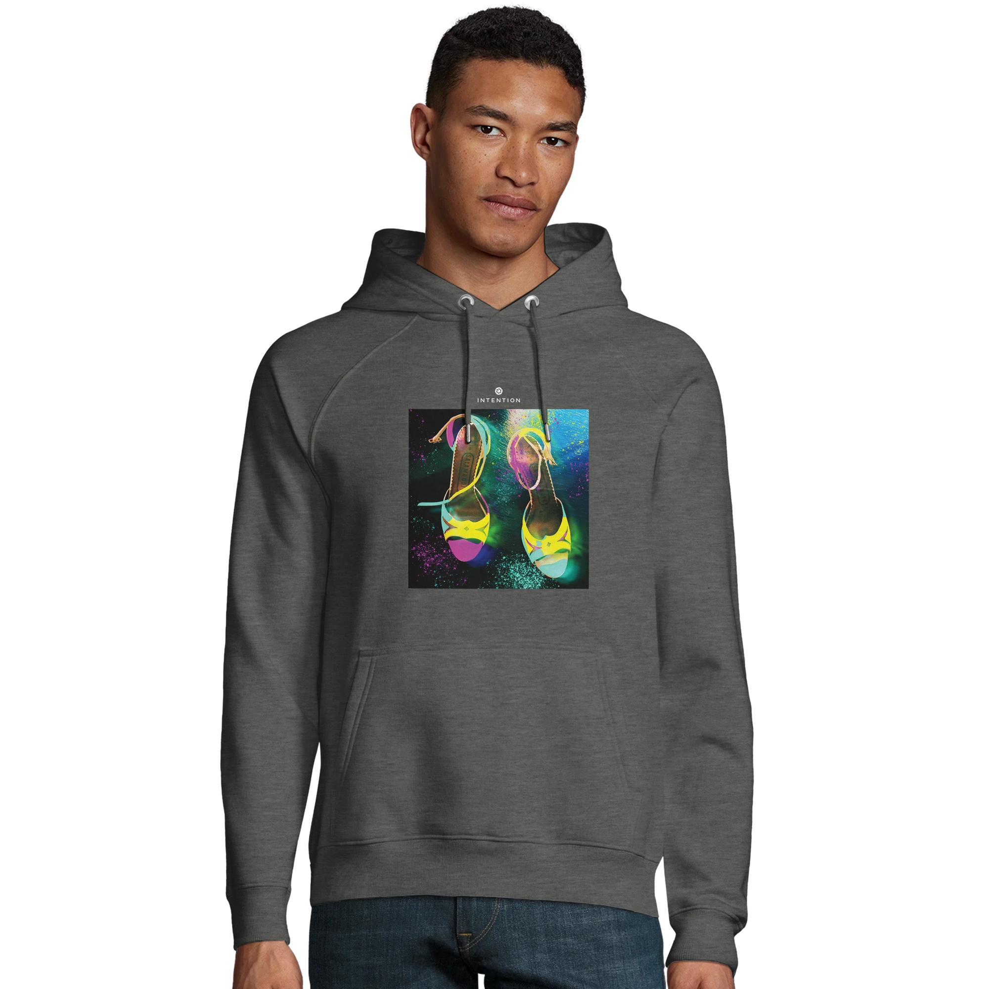 Adventurous - "Dancing in Colours" Hoodie Grey Melange 3