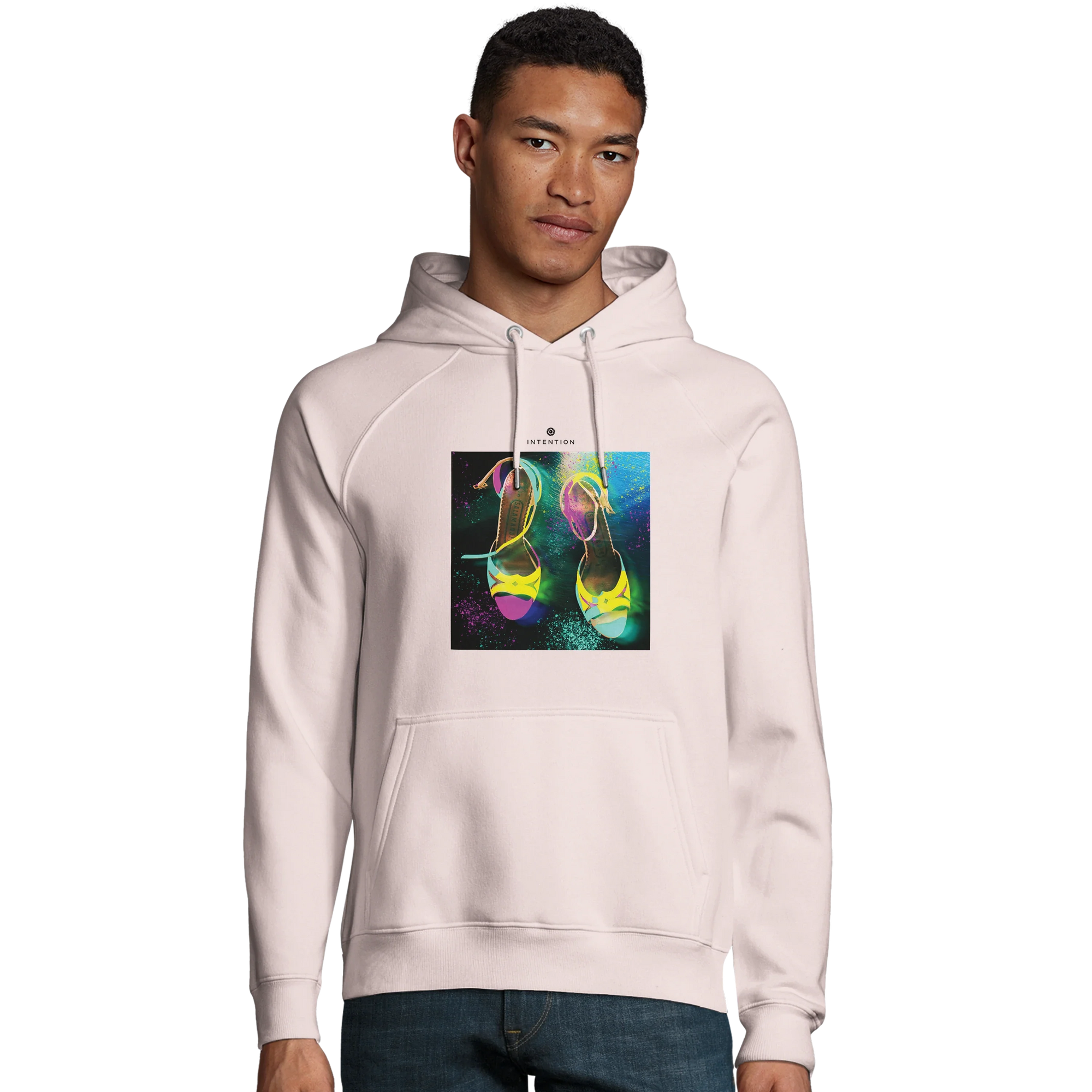 Adventurous - "Dancing in Colours" Hoodie Pale Pink 3