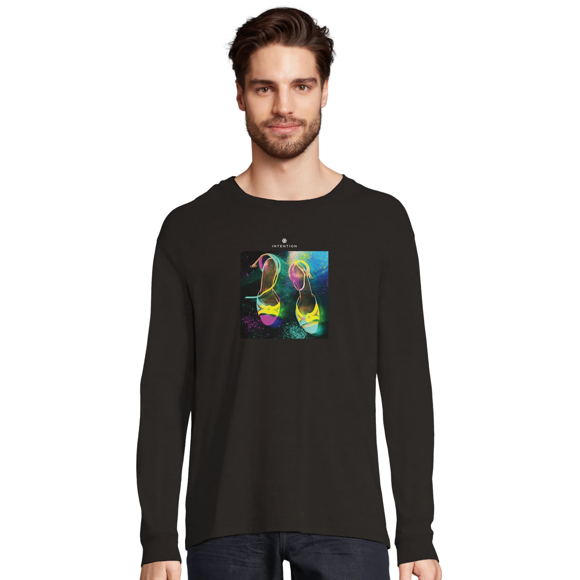 Adventurous - "Dancing in Colours" Long sleeve Deep Black 3