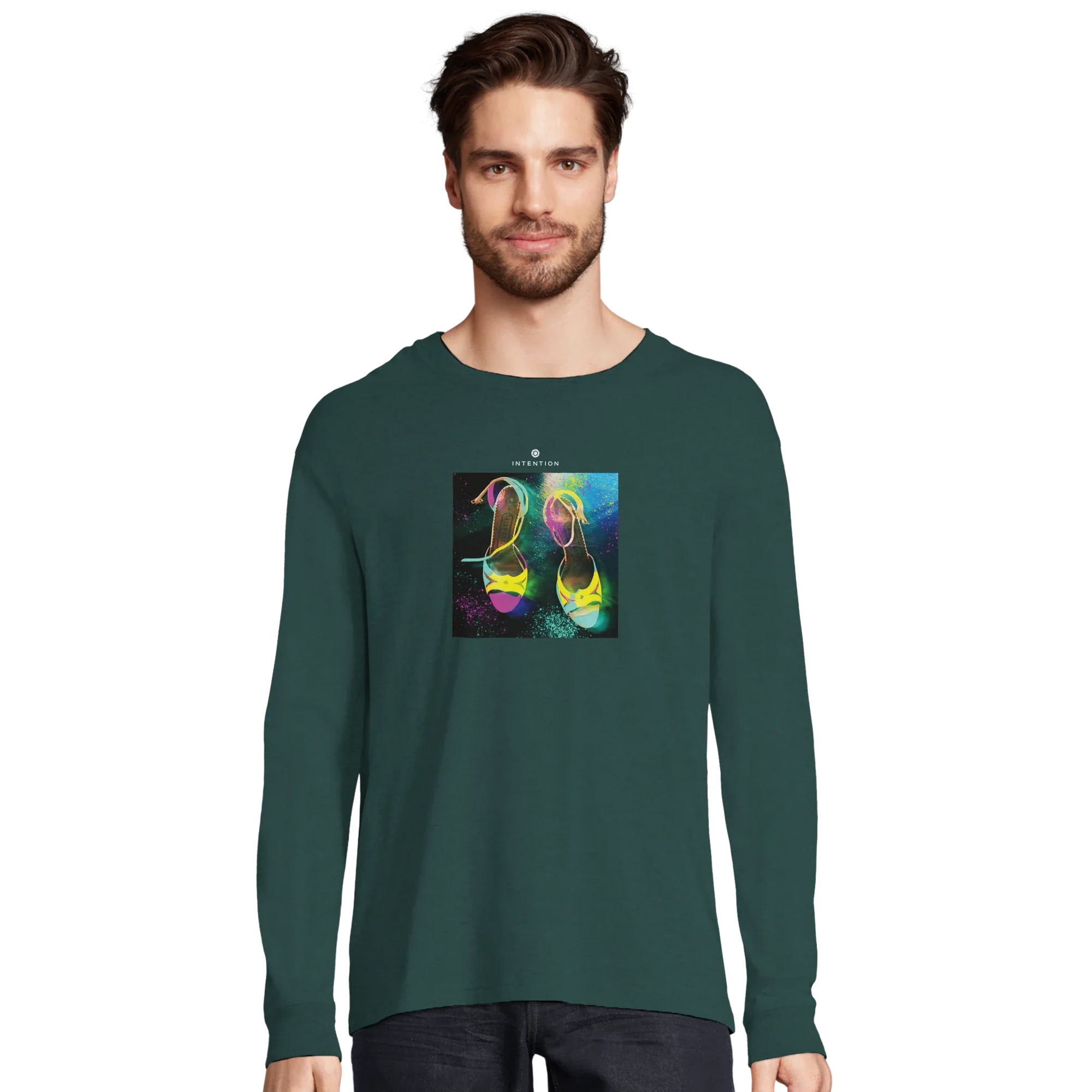 Adventurous - "Dancing in Colours" Long sleeve green empire 3
