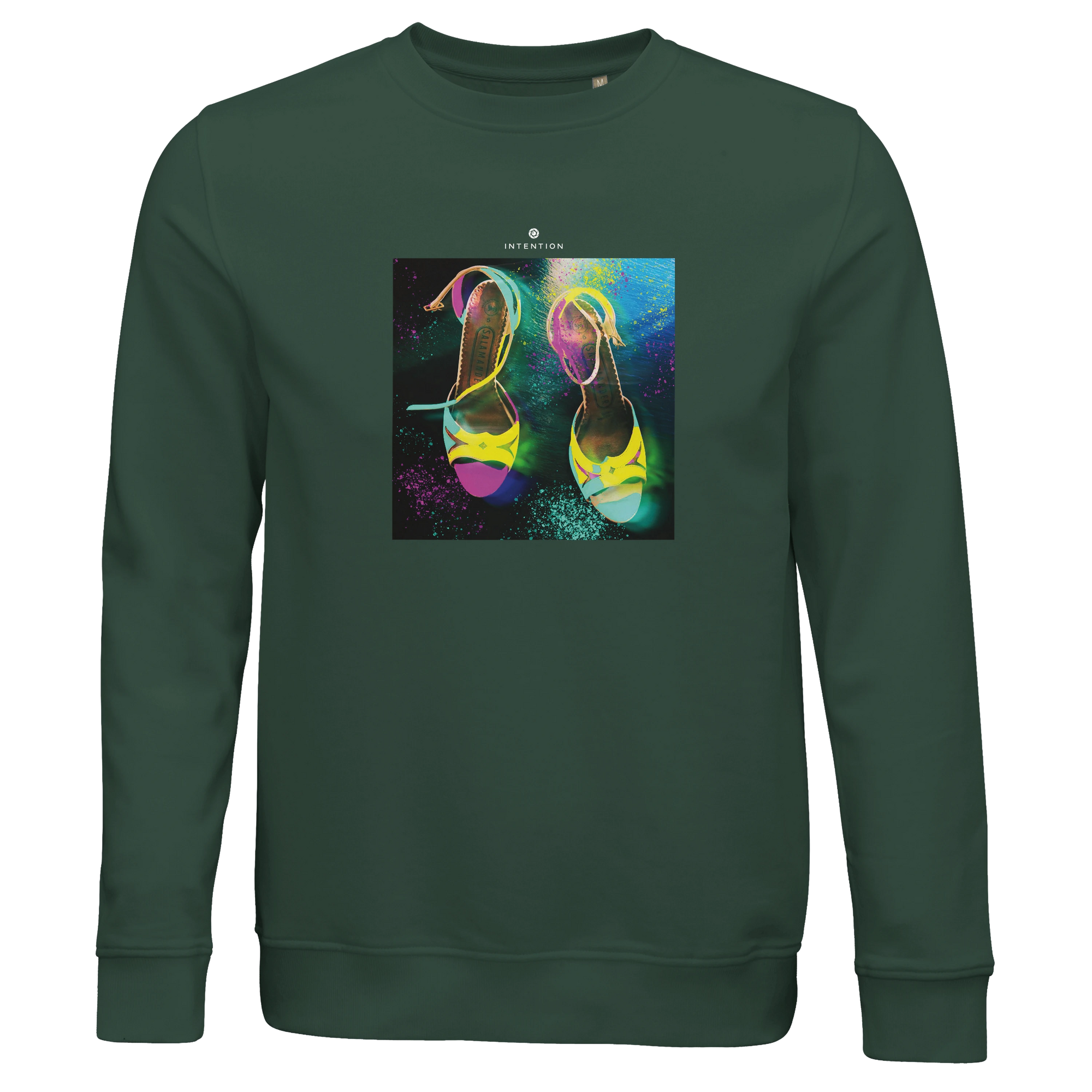 Adventurous - "Dancing in Colours" Sweatshirt Bottle Green 1