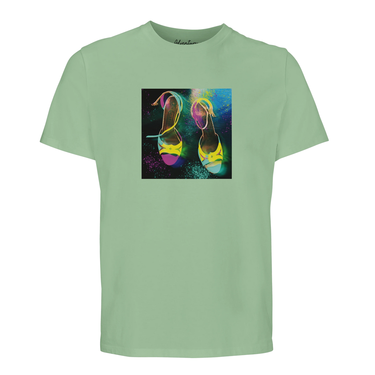 Adventurous - "Dancing in Colours" T-shirt frozen green 1
