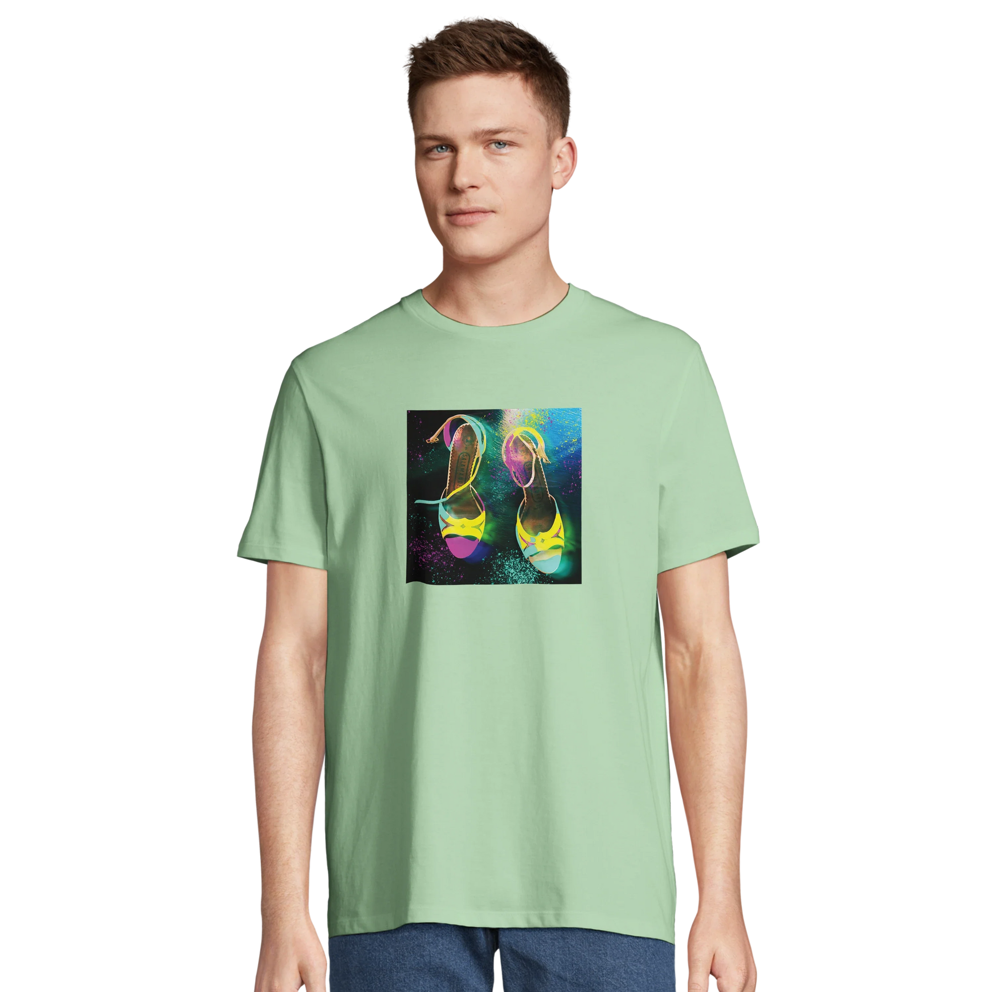 Adventurous - "Dancing in Colours" T-shirt frozen green 4