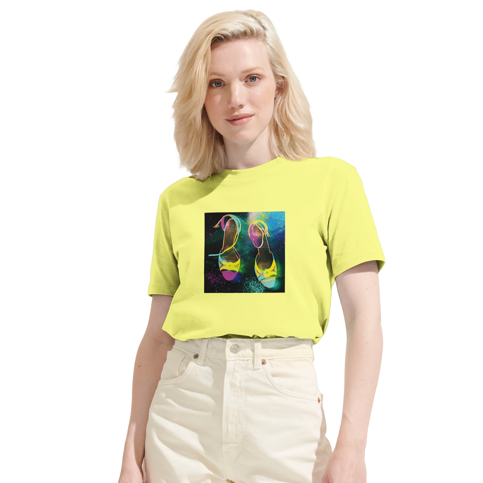 Adventurous - "Dancing in Colours" T-shirt Light Yellow 6