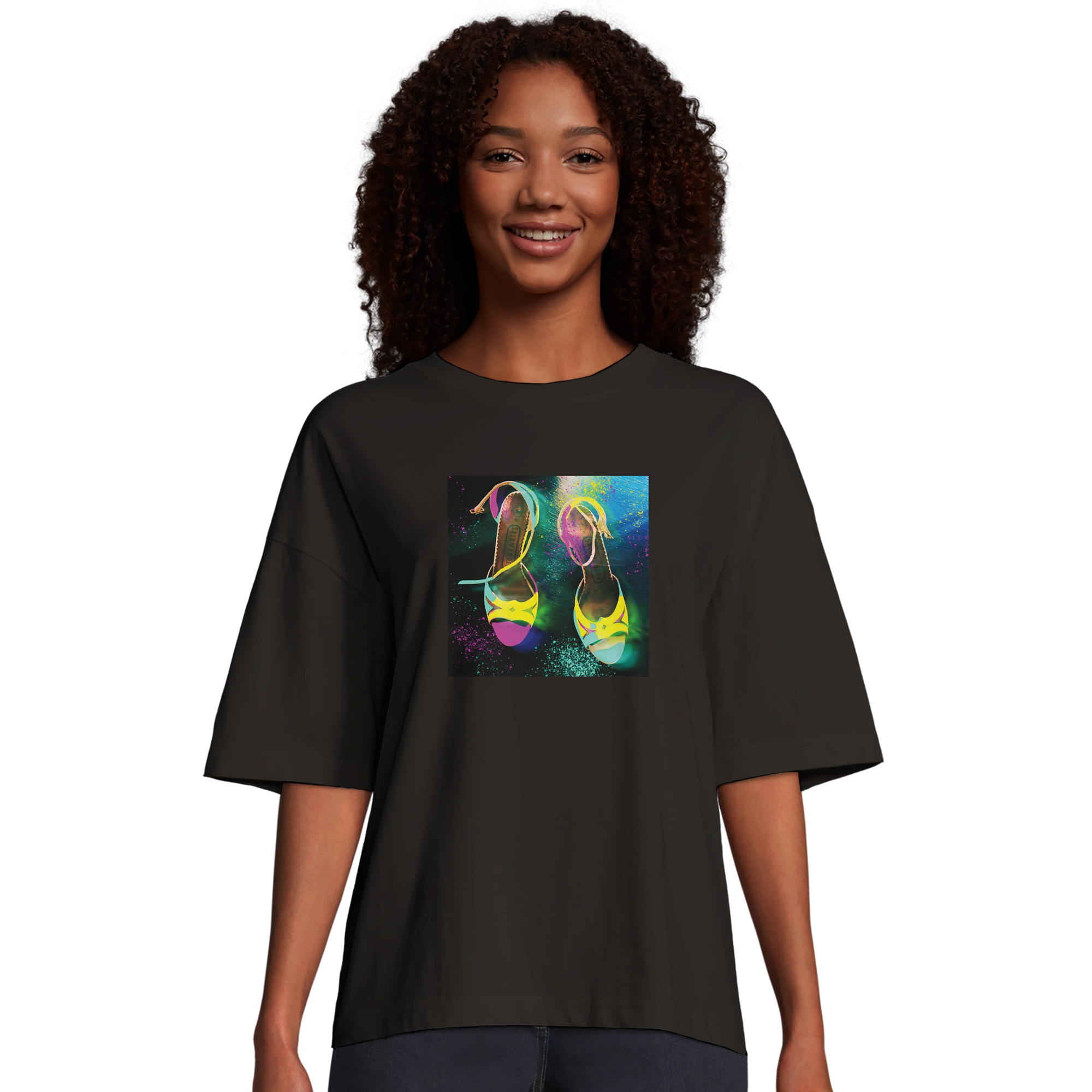 Adventurous - "Dancing in Colours" T-shirt Deep Black 4