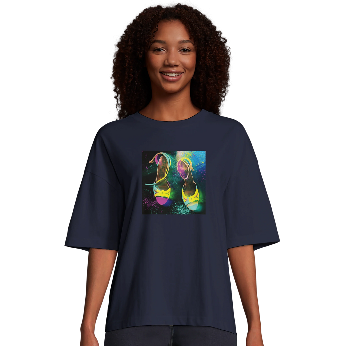 Adventurous - "Dancing in Colours" T-shirt French Navy 4