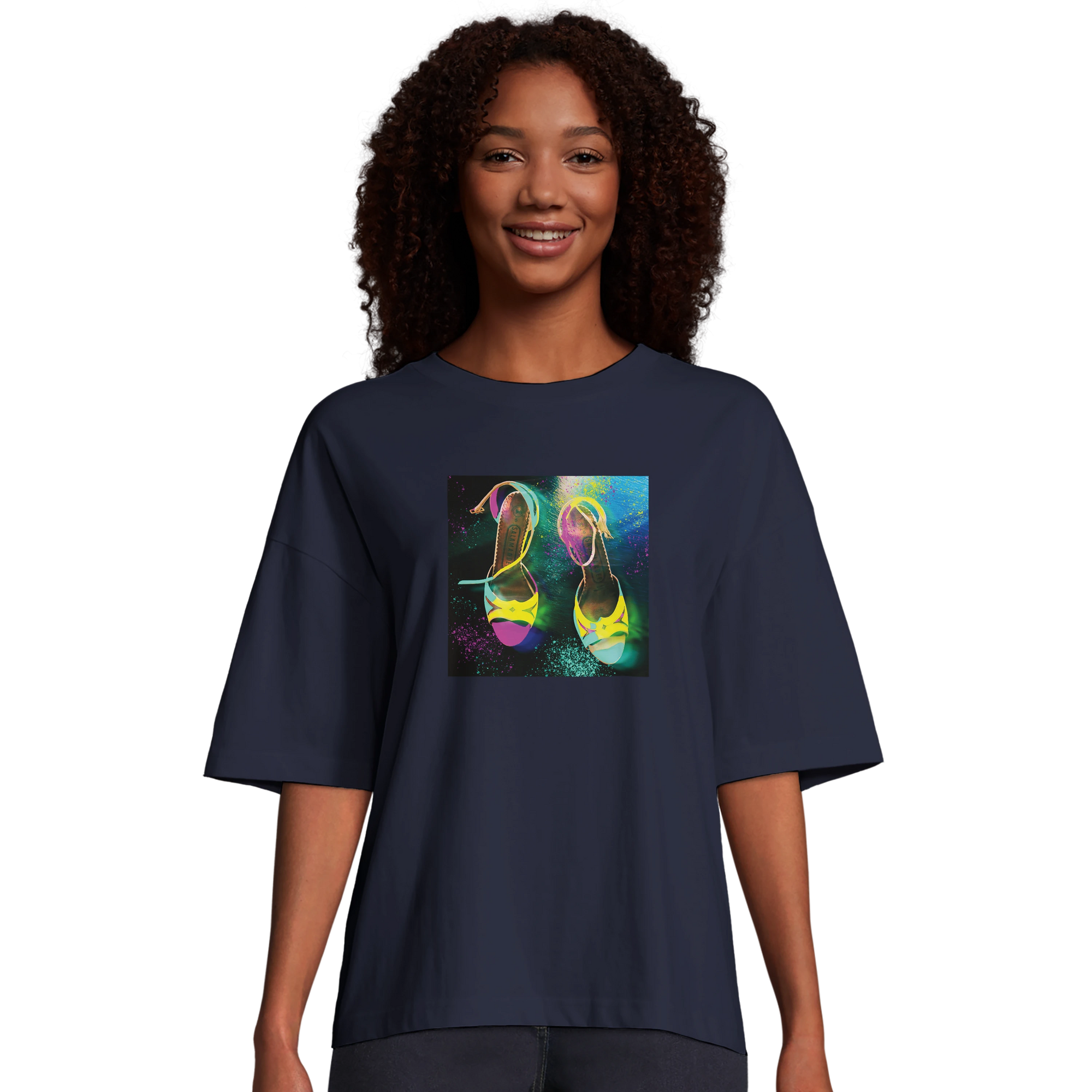 Adventurous - "Dancing in Colours" T-shirt French Navy 4