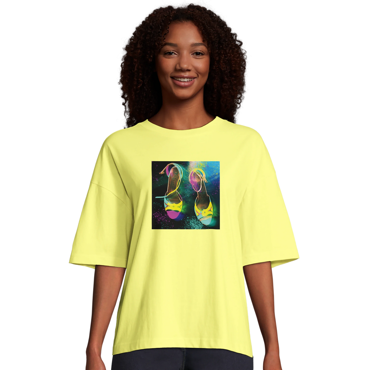 Adventurous - "Dancing in Colours" T-shirt Light Yellow 4