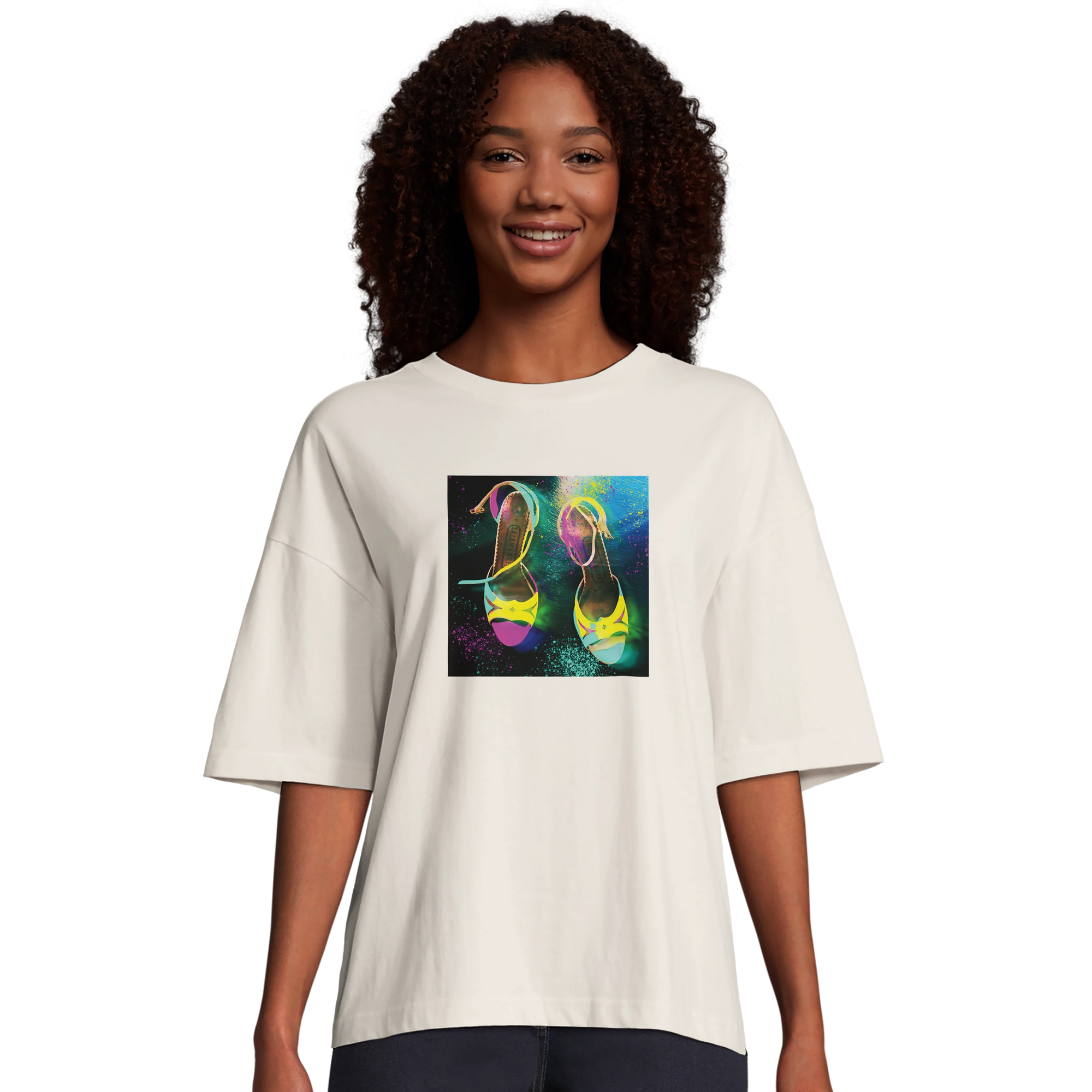 Adventurous - "Dancing in Colours" T-shirt Off White 4