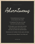 Adventurous Word of Intention Framed print 40x50 cm / 16x20″ Wood frame Carbon paper