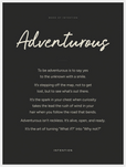 Adventurous Word of Intention Framed print 60x80 cm / 24x32″ White frame Carbon paper