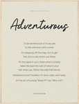 Adventurous Word of Intention Framed print 60x80 cm / 24x32″ Wood frame Linen paper