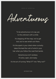 Adventurous Word of Intention Framed print A1 (59.4 x 84.1  cm) White frame Carbon paper