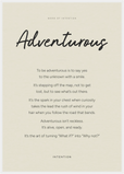 Adventurous Word of Intention Framed print A1 (59.4 x 84.1  cm) White frame Linen paper