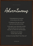Adventurous Word of Intention Framed print A2 (42 x 59.4  cm) Dark wood frame Carbon paper