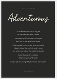 Adventurous Word of Intention Framed print A2 (42 x 59.4  cm) White frame Carbon paper