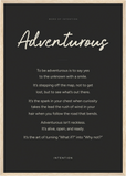 Adventurous Word of Intention Framed print A2 (42 x 59.4  cm) Wood frame Carbon paper