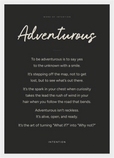 Adventurous Word of Intention Framed print A3 (29.7 x 42  cm) White frame Carbon paper