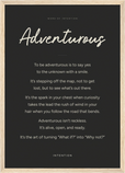 Adventurous Word of Intention Framed print A3 (29.7 x 42  cm) Wood frame Carbon paper