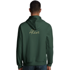 Alive - "Moving Smiles" Hoodie Bottle Green XS 4