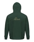 Alive - "Moving Smiles" Hoodie Bottle Green XS 25