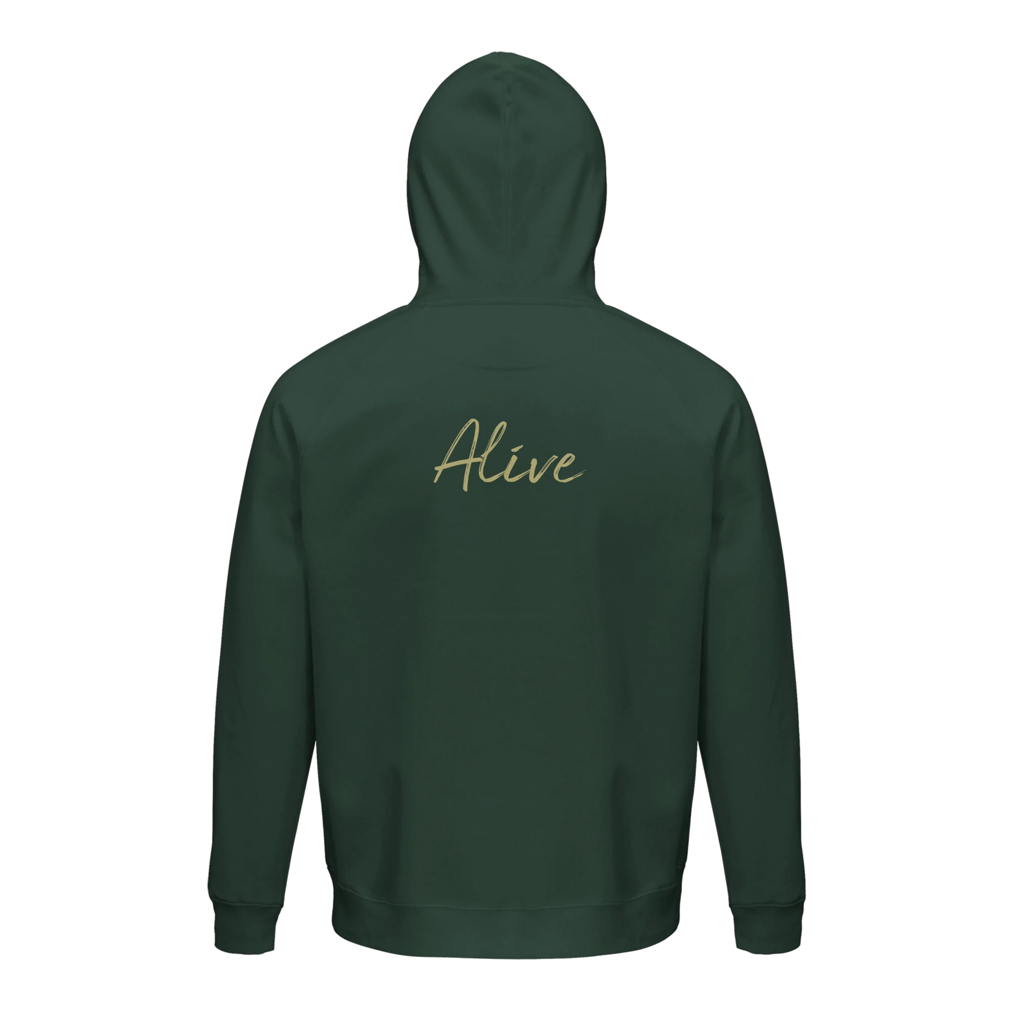 Alive - "Moving Smiles" Hoodie Bottle Green XS 25