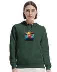 Alive - "Moving Smiles" Hoodie Bottle Green XS 28