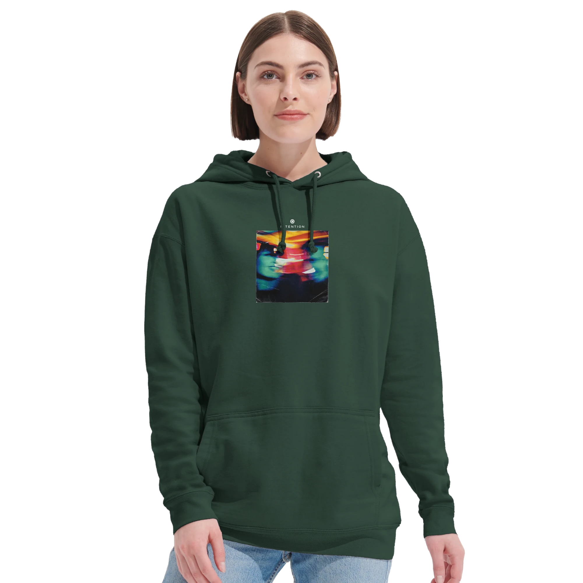 Alive - "Moving Smiles" Hoodie Bottle Green XS 23