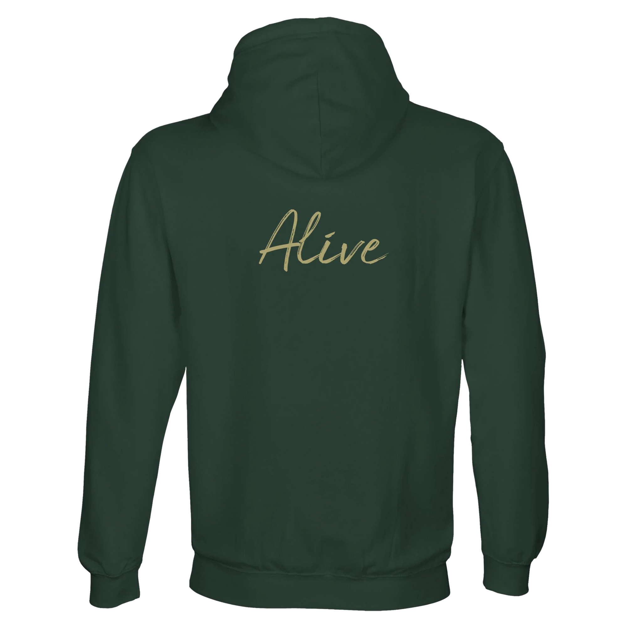 Alive - "Moving Smiles" Hoodie Bottle Green XS 20