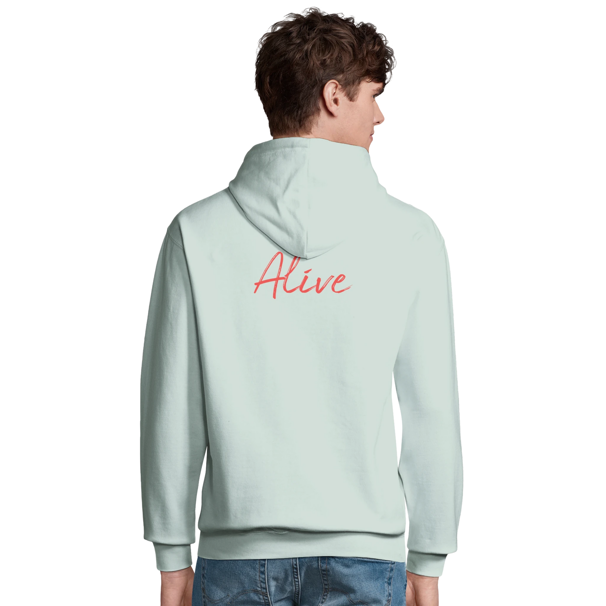 Alive - "Moving Smiles" Hoodie creamy green XS 12