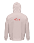 Alive - "Moving Smiles" Hoodie Pale Pink XS 2