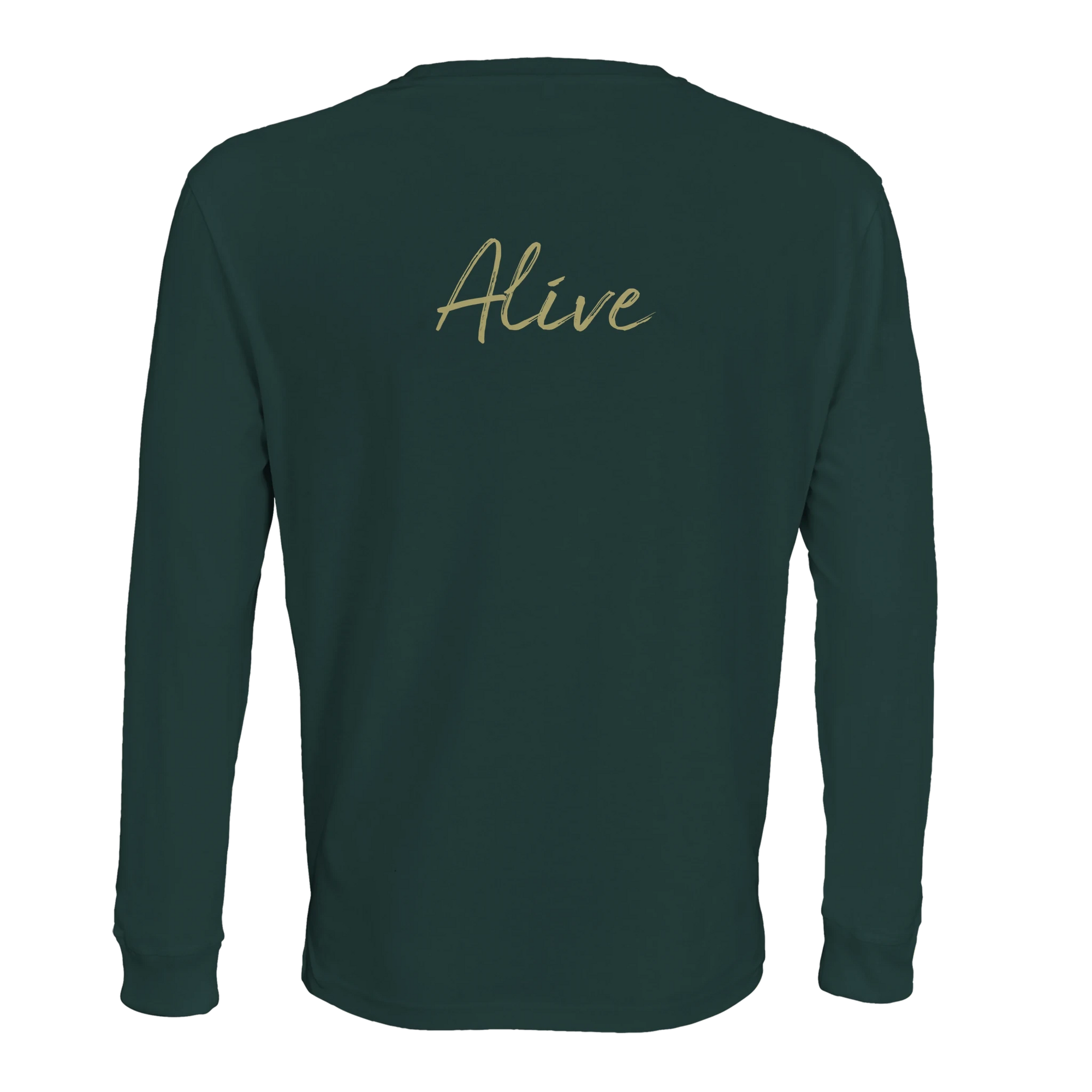 Alive - "Moving Smiles" Long sleeve green empire XS 21