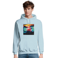 Alive - "Moving Smiles" Hoodie creamy blue 3