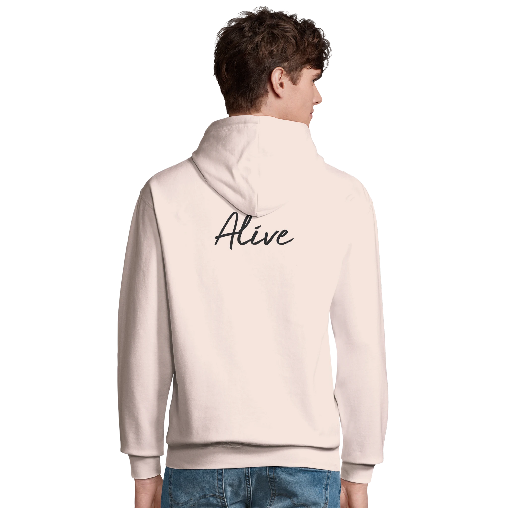 Alive - "Moving Smiles" Hoodie creamy pink 4