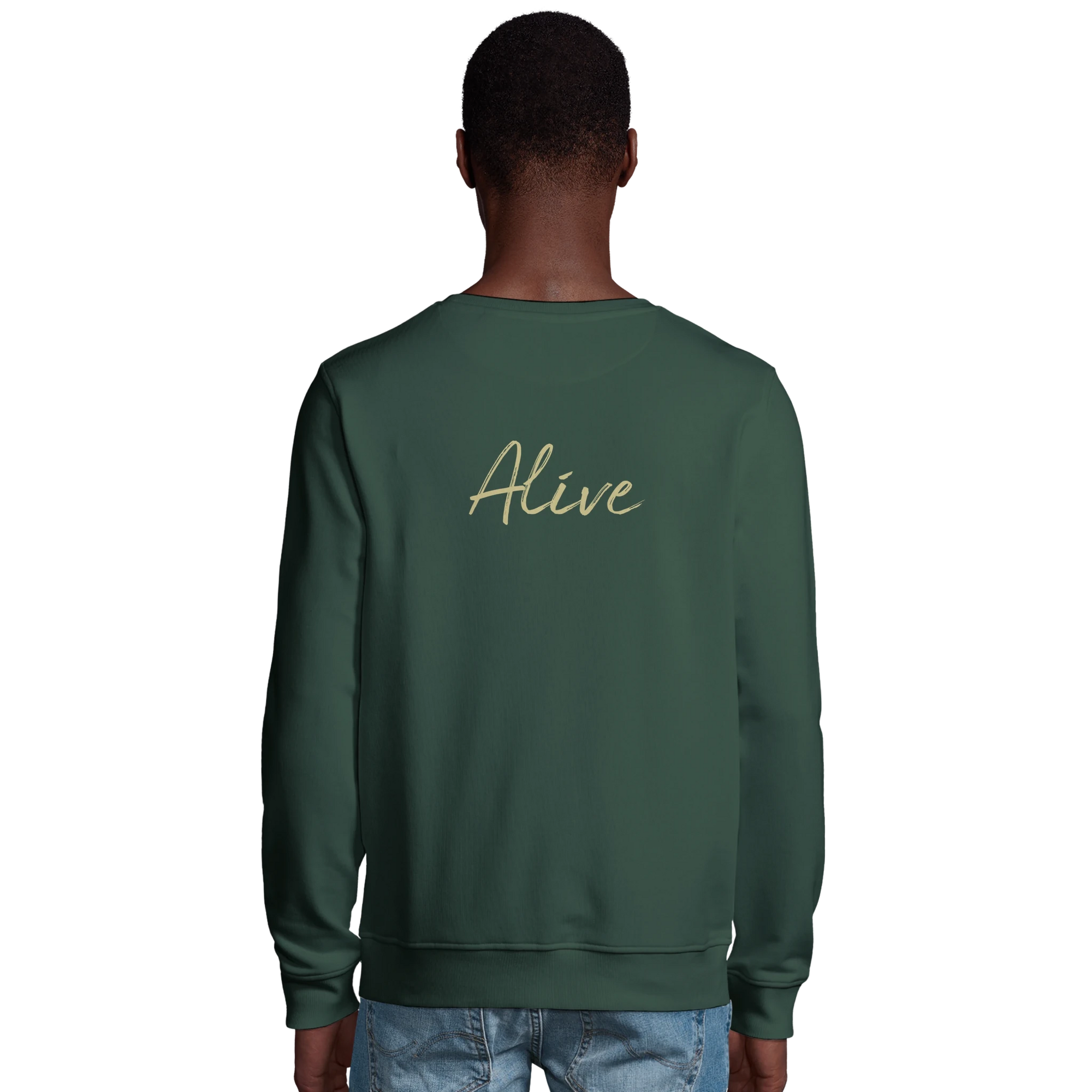 Alive Moving Smiles“ Sweatshirt Bottle Green , 25