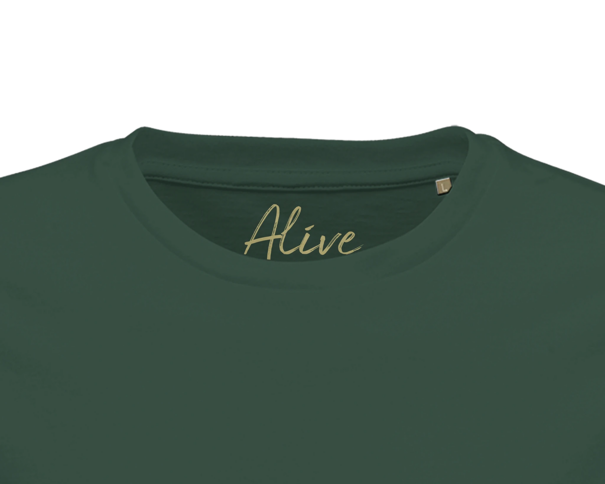 Alive - "Moving Smiles" T-shirt Bottle Green XS 5
