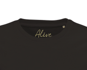 Alive - "Moving Smiles" T-shirt Deep Black XS 2