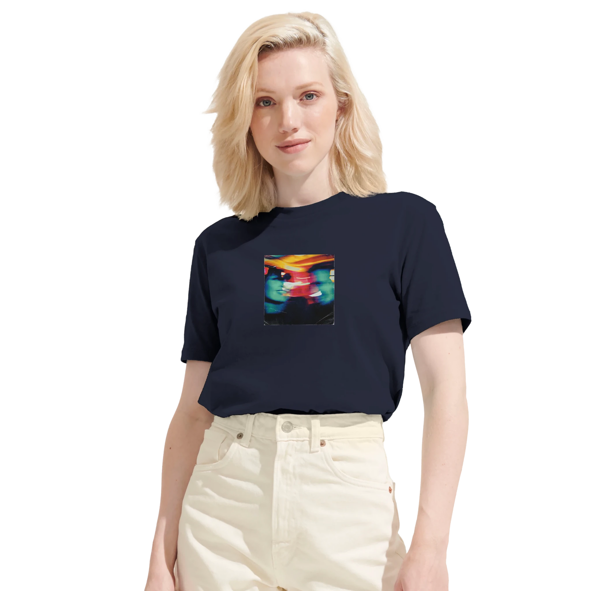 Alive - "Moving Smiles" T-shirt French Navy XS 39