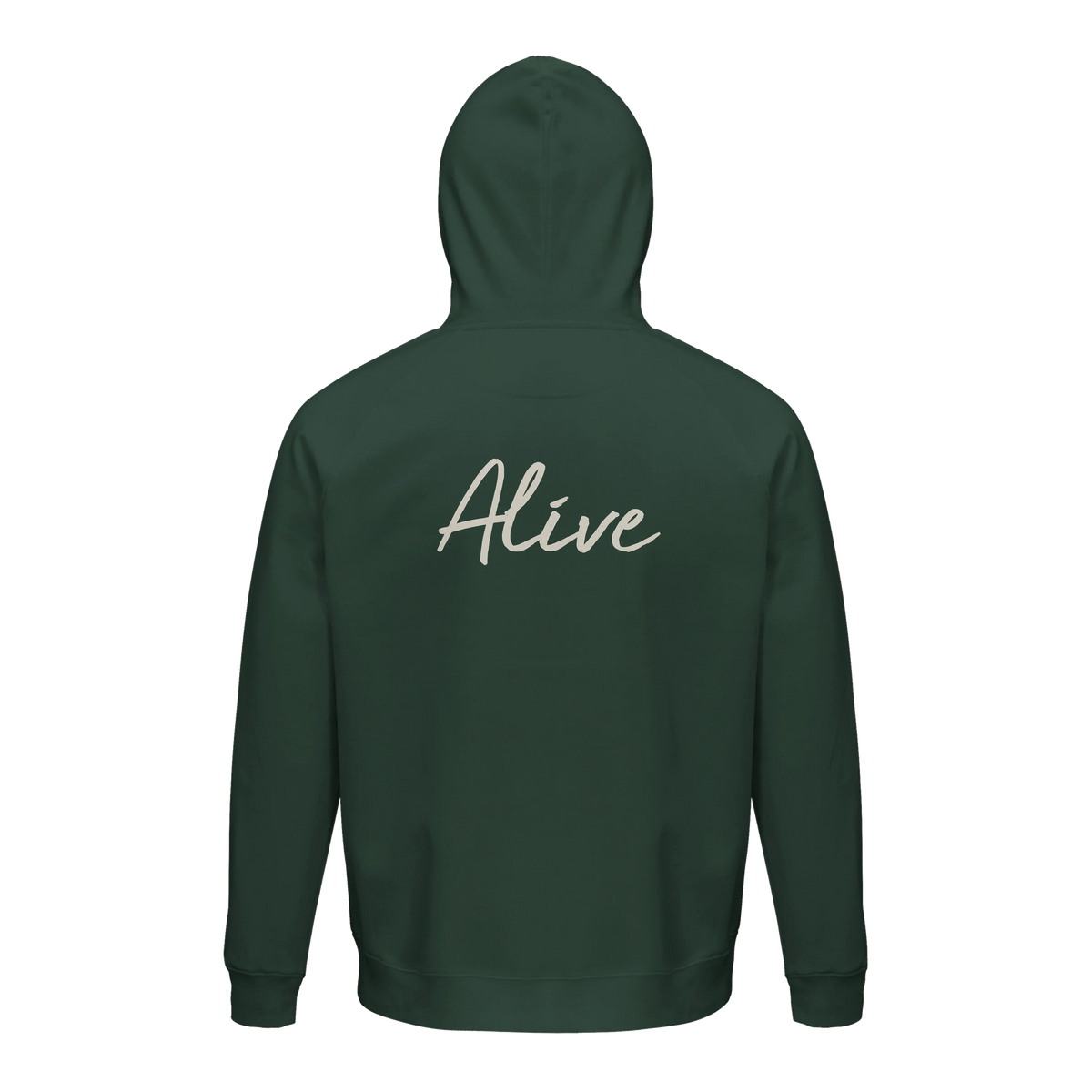 Alive - "Moving Smiles" Hoodie Bottle Green 2