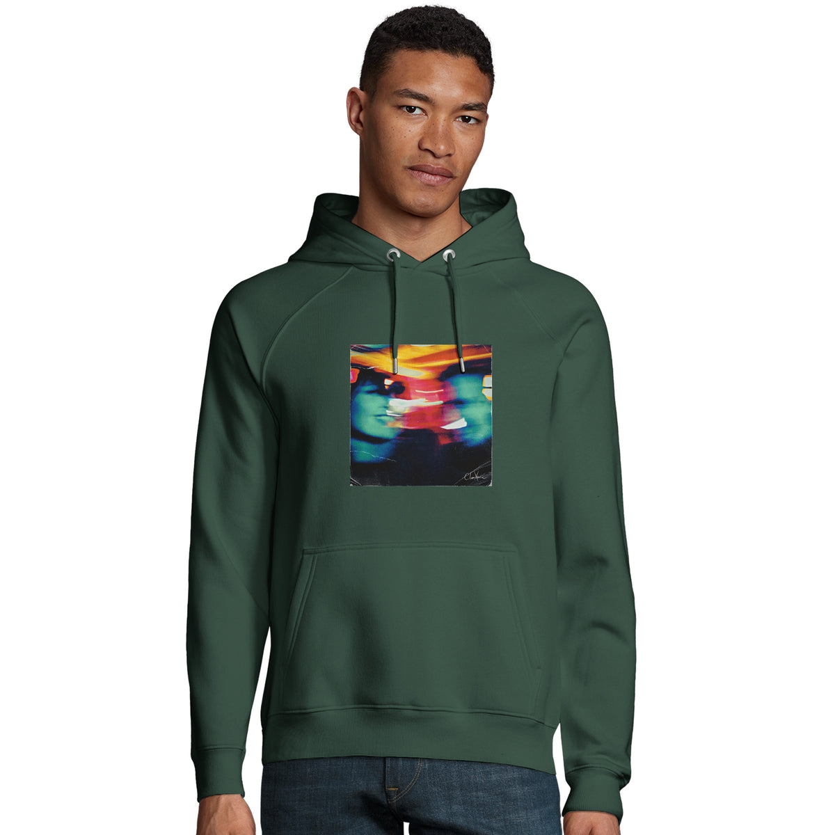 Alive - "Moving Smiles" Hoodie Bottle Green 3