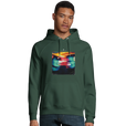 Alive - "Moving Smiles" Hoodie Bottle Green 3