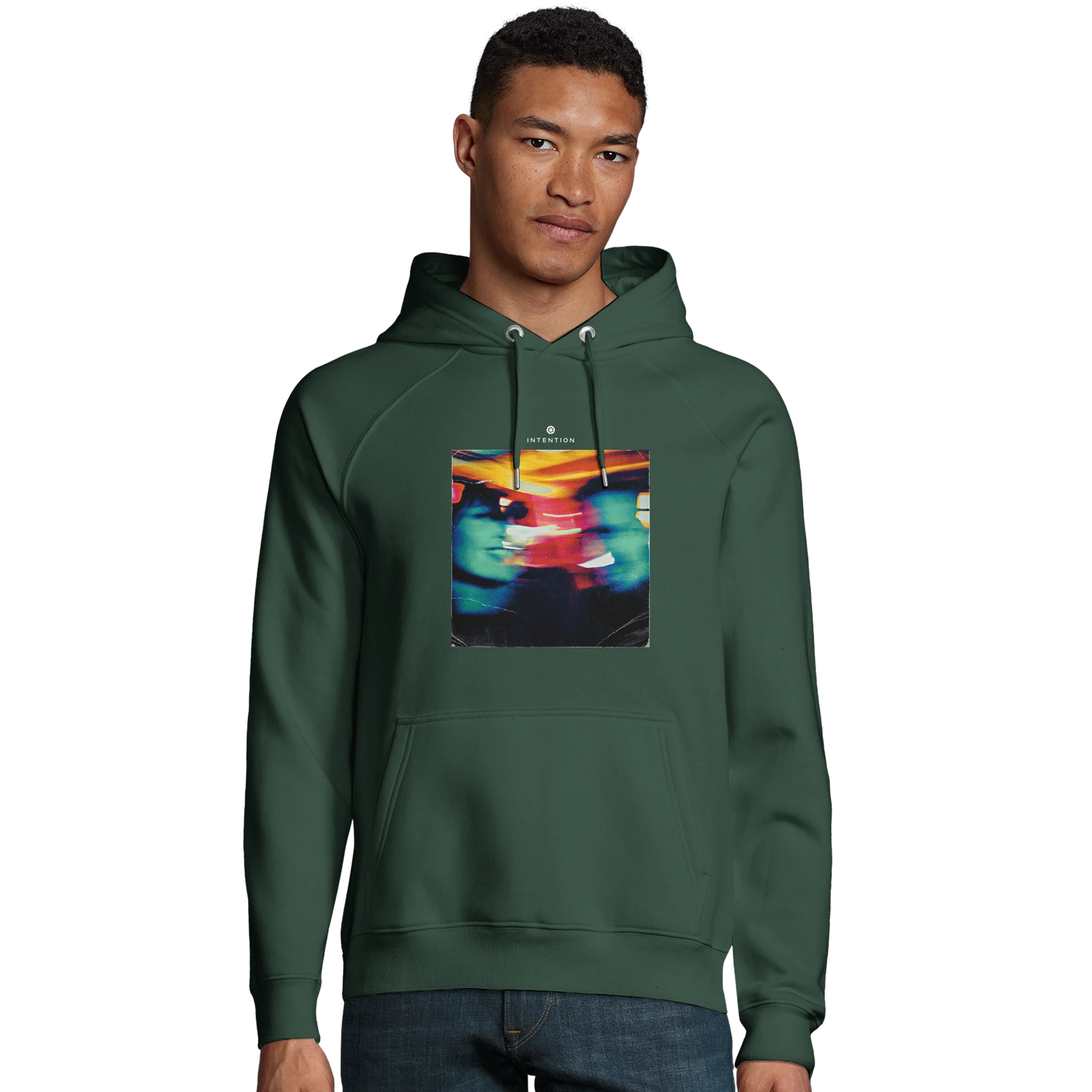 Alive - "Moving Smiles" Hoodie Bottle Green 3