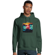 Alive - "Moving Smiles" Hoodie Bottle Green 3
